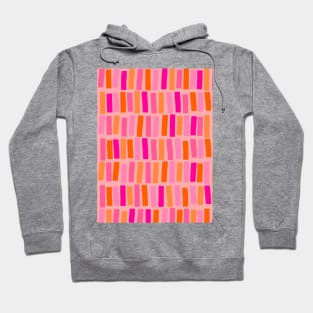 Pink and Orange, Abstract, Lines and Stripes Hoodie